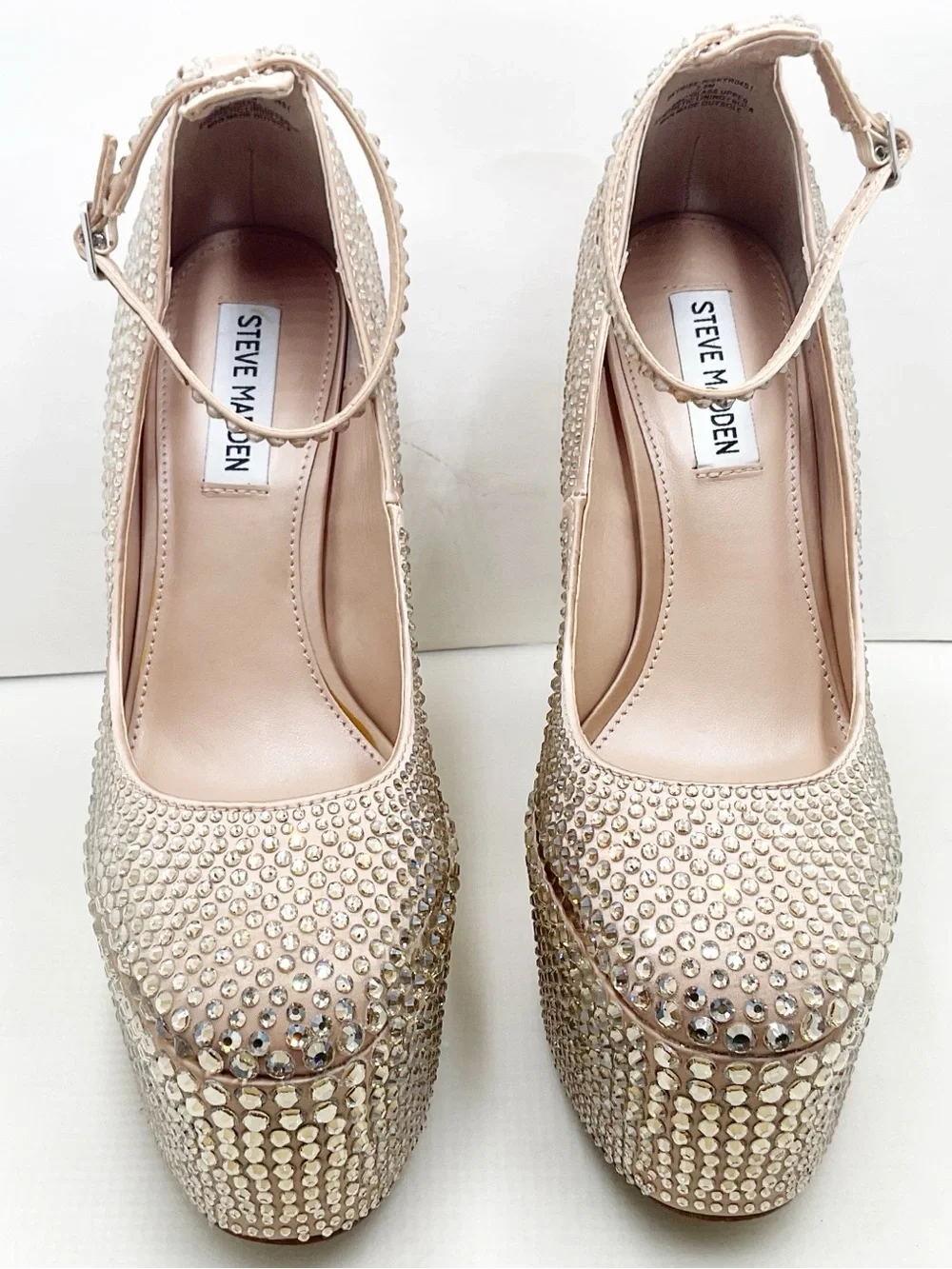 {Steve Madden} Skyrise Rhinestone Embellished Platform Heels